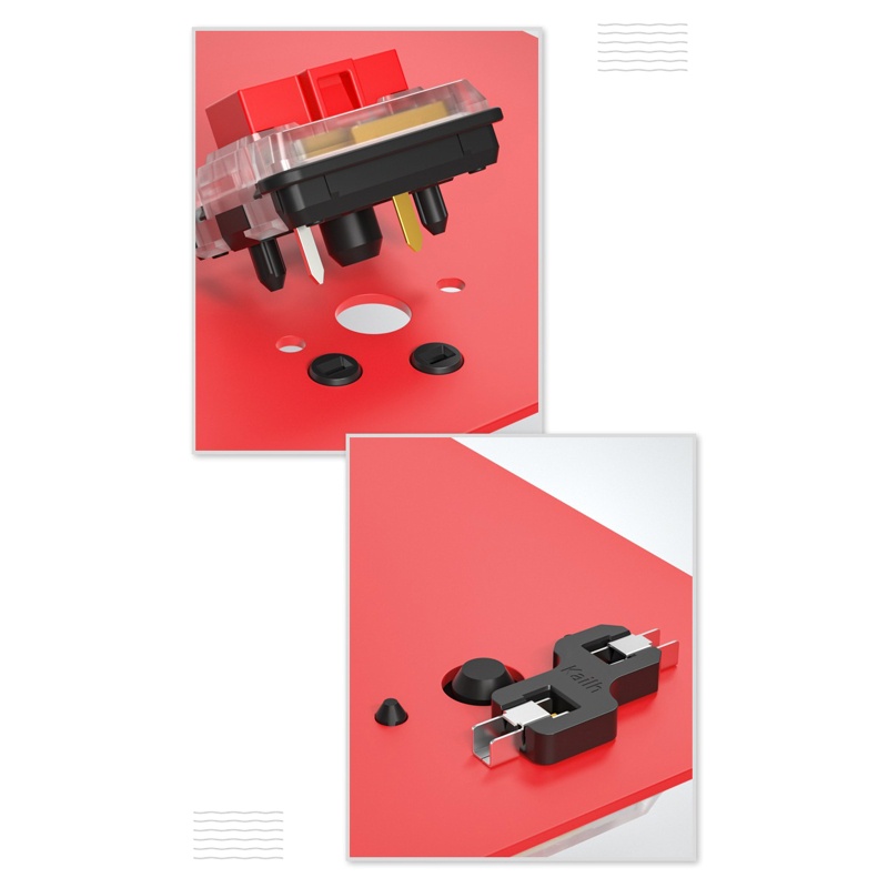 Btsg 10Pc Untuk Kailh Hot Swap Socket Untuk 1350switch Keyboard Mekanik Low Profile