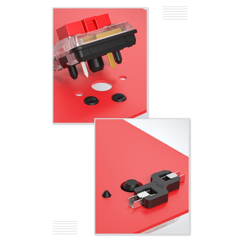 Btsg 10Pc Untuk Kailh Hot Swap Socket Untuk 1350switch Keyboard Mekanik Low Profile