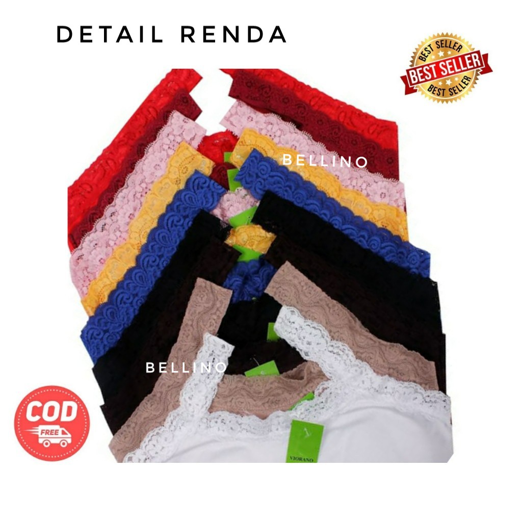 Camisol Tank Top Jumbo Renda Fit to XXL Viorano Super Soft Tanktop Jumbo Wanita Viorano Tangtop Adem-3