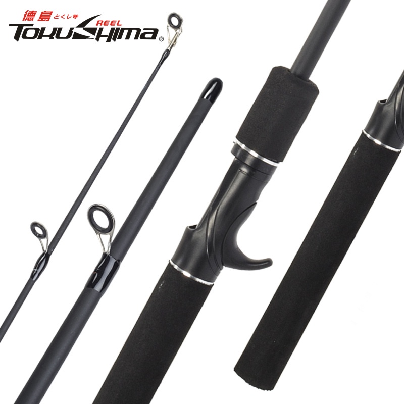 Joran Pancing Super Kuat FRP 1.6M / 1.8M / 2.1M Warna Hitam Untuk Memancing Di Air Tawar / Asin