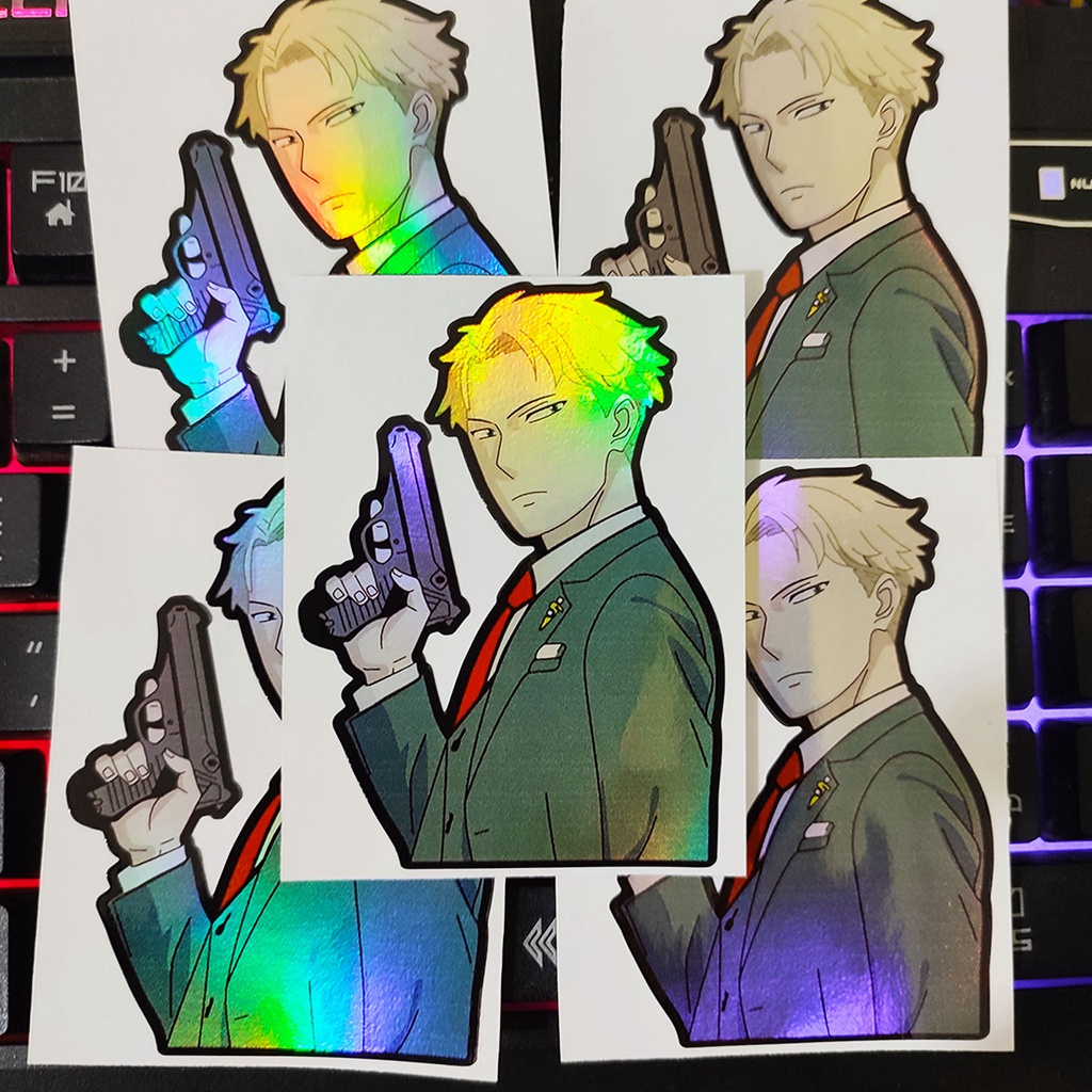 STICKER STIKER HOLOGRAM ANIME - SPYXFAMILY LOID  - STIKER ANIME HOLOGRAM