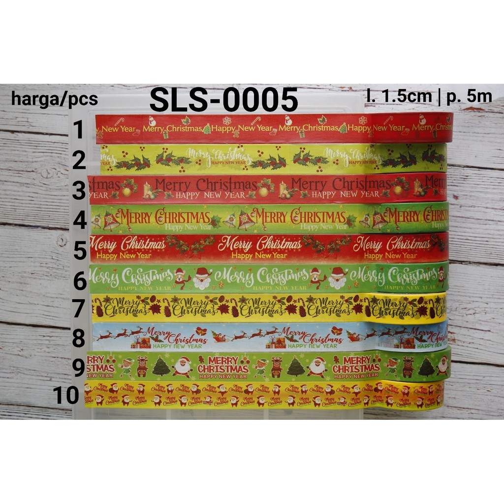 SLS-0005 Selotip kertas washi motif box kue kering natal christmas yamama baking