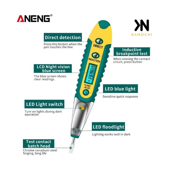 Test Pen Non Contact AC Voltage Alert Detector testpen VD700 LCD