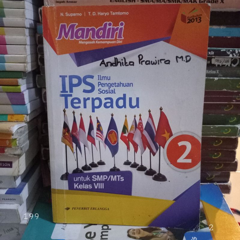 BUKU BEKAS MANDIRI IPS TERPADU SMP KELAS 1,2,3ERLANGGA