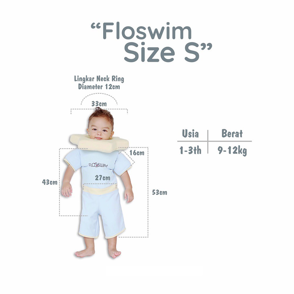 Cuddle Me FloSwim Baju Renang Anak Berpelampung Floating Swimsuit Anti Tenggelam Bisa Mengapung