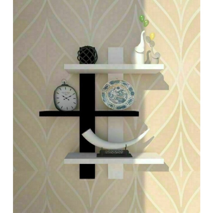 Rak Tempel Di Bawah Tv Minimalis Modern Dinding Tembok Terbaru Vas Bunga Buku Tempel Kayu Besi COD R