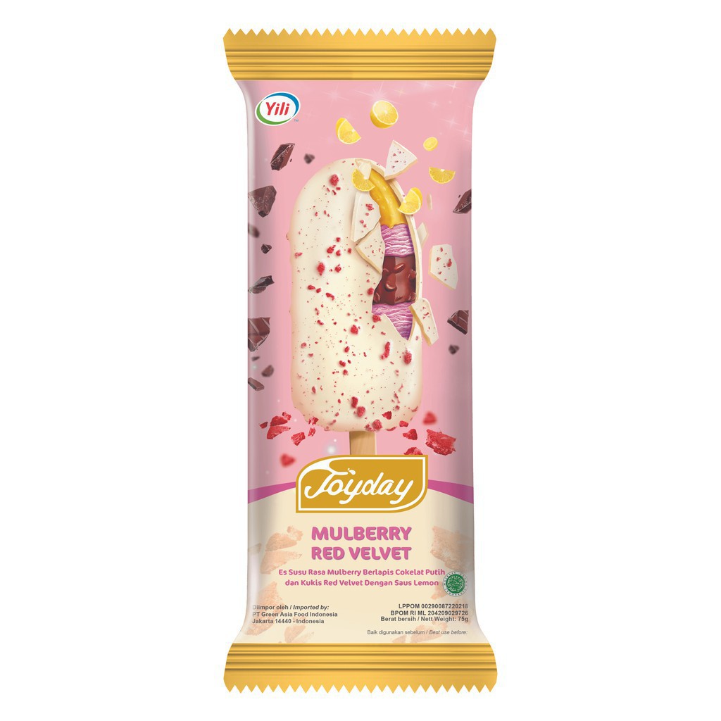 JOYDAY Ice Cream Mulberry Red Velvet (1 karton = 35 pcs) (BANDUNG AREA ONLY)