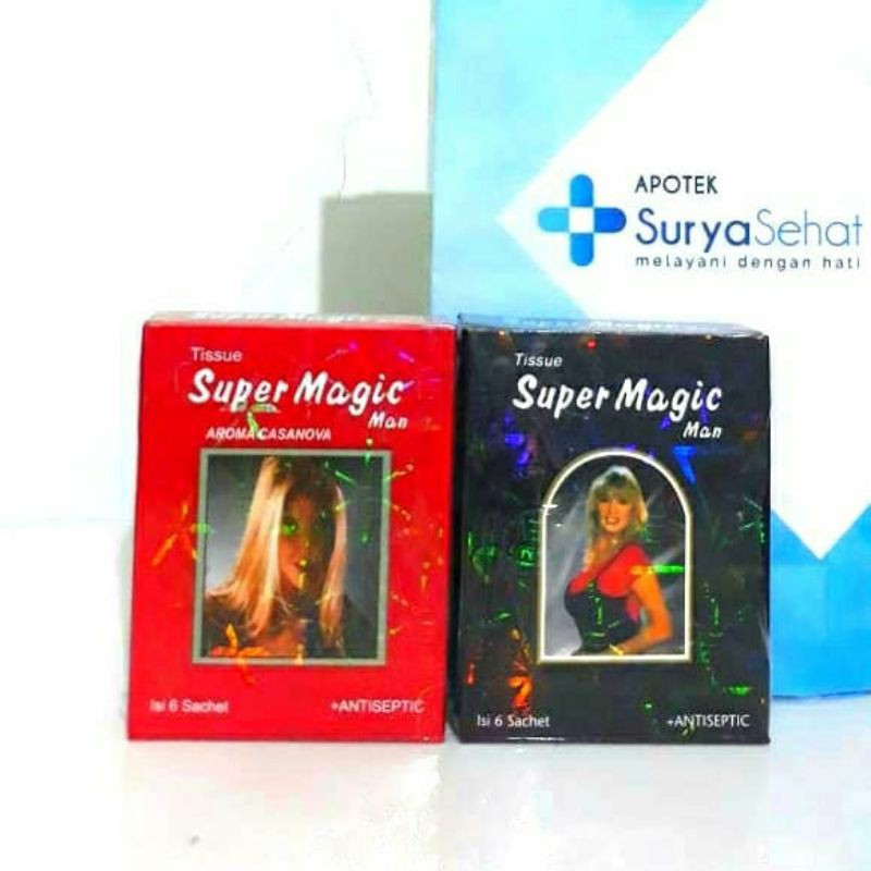 Tissue Super Magic Man isi 3 atau 6 sachet - Tissue Magic - Tisu Magic - Magic Power