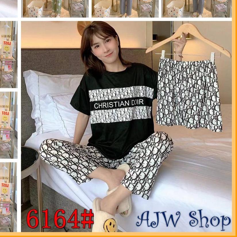 ➵ AJW Shop Piyama 3 in 1 | Piyama Lengan Pendek | Baju Tidur Impor | Baju Tidur 3in1 ❆