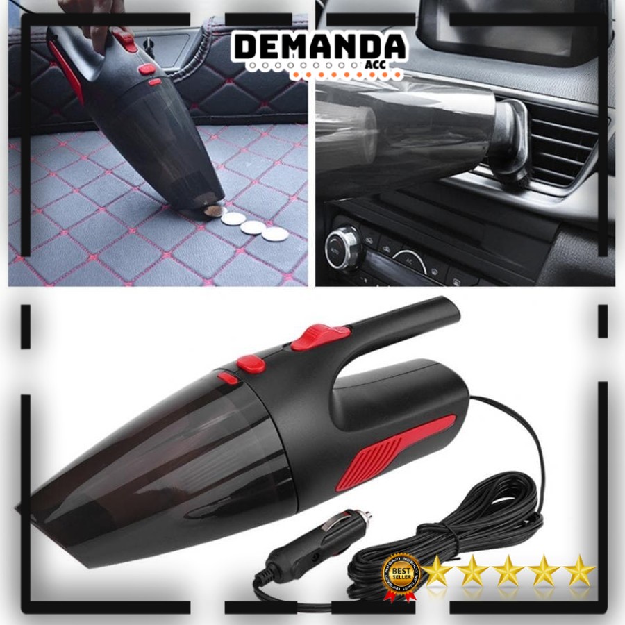 Vacuum Vacum cleaner mobil Portable Penyedot Debu Mobil 12V 120W - Hitam