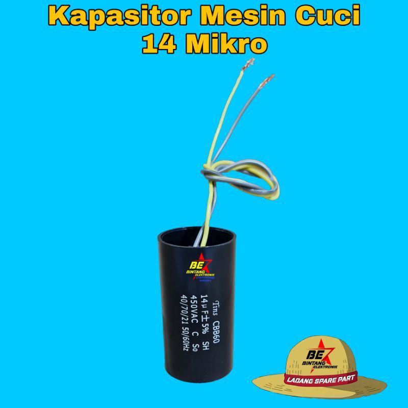 KAPASITOR MESIN CUCI 14 MIKRO CAPASITOR 14 UF (Tins)