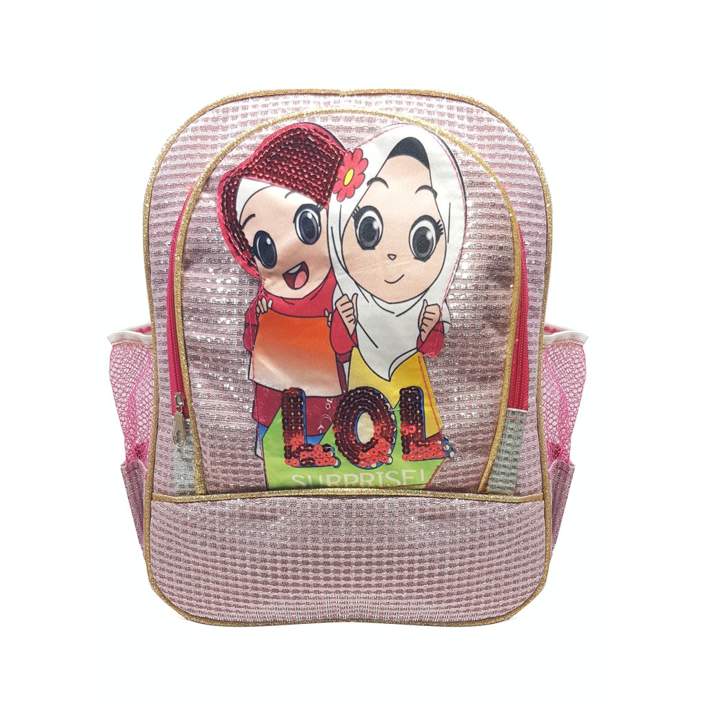 Tas Ransel Glitter LED Tas Lampu SD TK Frozen LOL