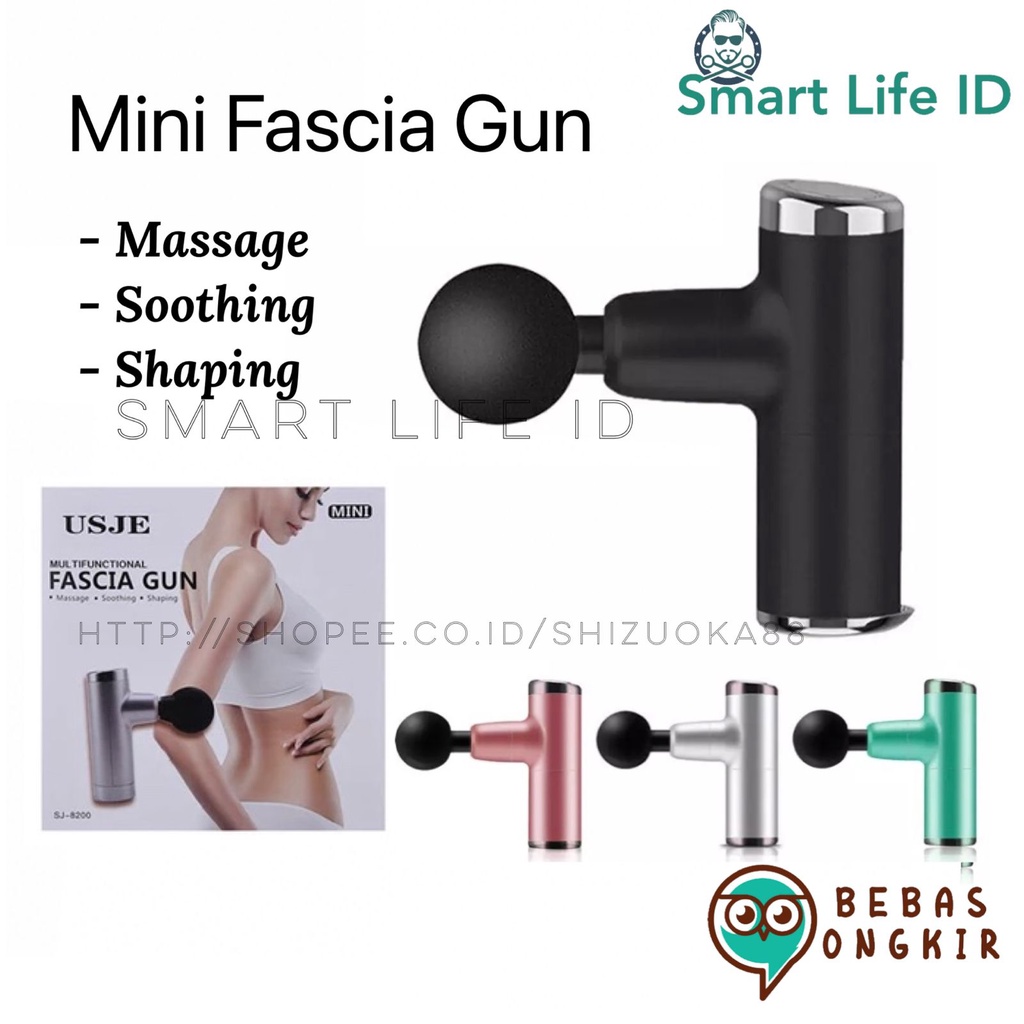 Mini Fascia Fascial Massage Gun Alat Pijat Relaksasi Penyembuhan Sakit Otot Portable Multifunctional