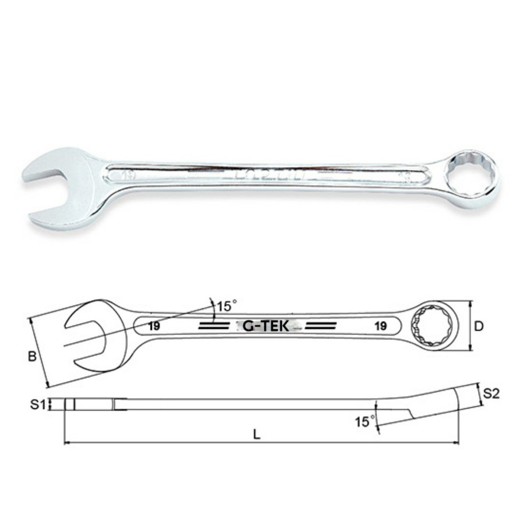 Kunci Ring Pas Set 11 pcs Gtek