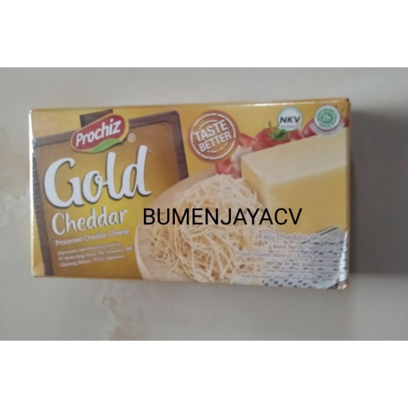 

Prochiz gold cheddar keju cheese 160 gram keju per box