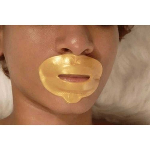 [1pcs] Masker Bibir Emas Collagen 24K untuk Perawatan Bibir Menyeluruh Melembabkan &amp; Mencerahkan Warna Bibir