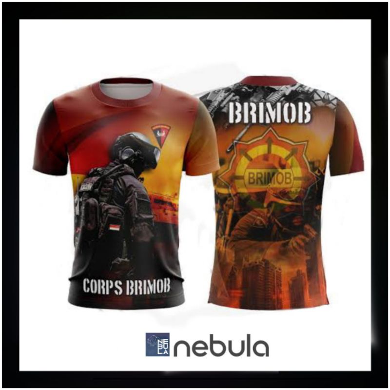 KAOS PRIA JERSEY BRIMOB 01 POLISI FULL PRINTING T-SHIRT / PAKAIAN OLAHRAGA JERSEY PRIA FULLPRINT