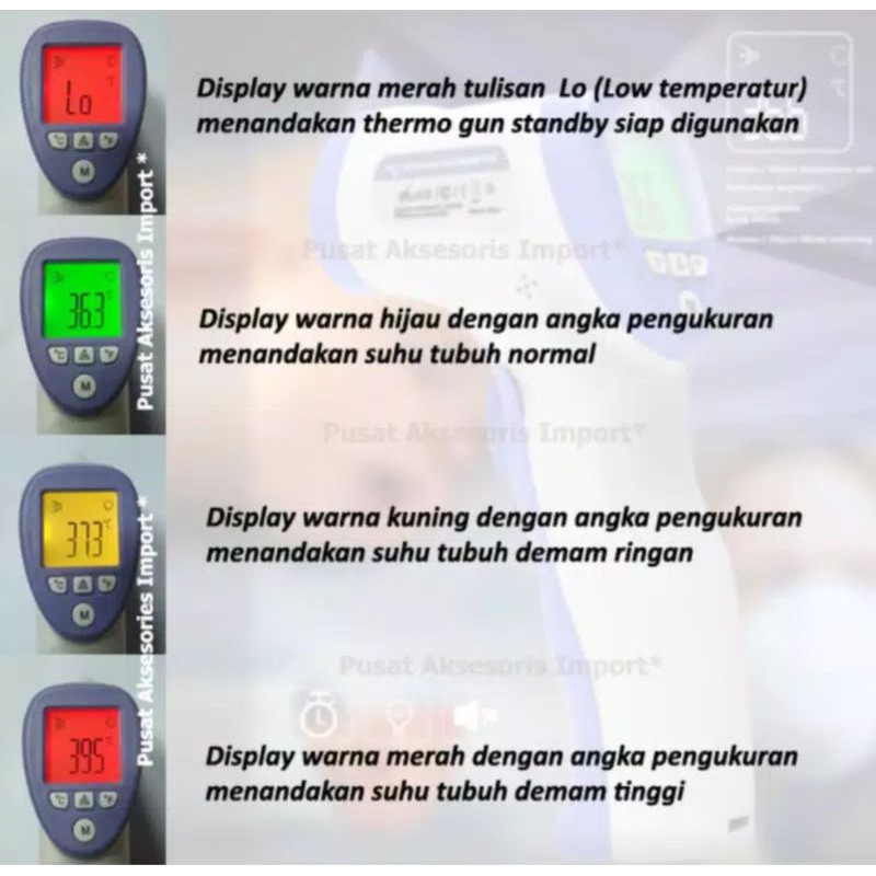 thermometer infrared Aicare Kemenkes - Thermogun Thermometer Gun Non Contact Murah