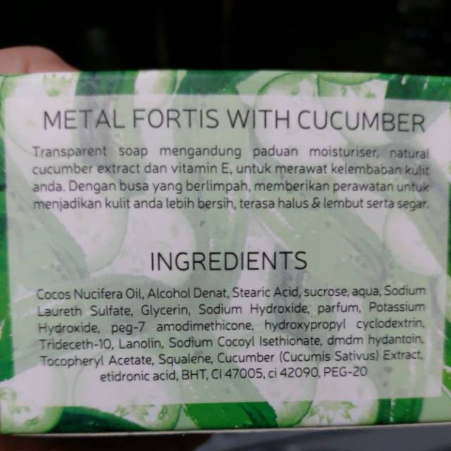 Sabun metal fortis cucumber