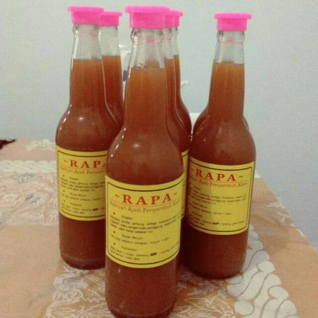 

RAPA Ramuan Minuman Herbal Madu Hutan Jahe Merah Bawang Putih Tunggal Lemon Cuka Apel
