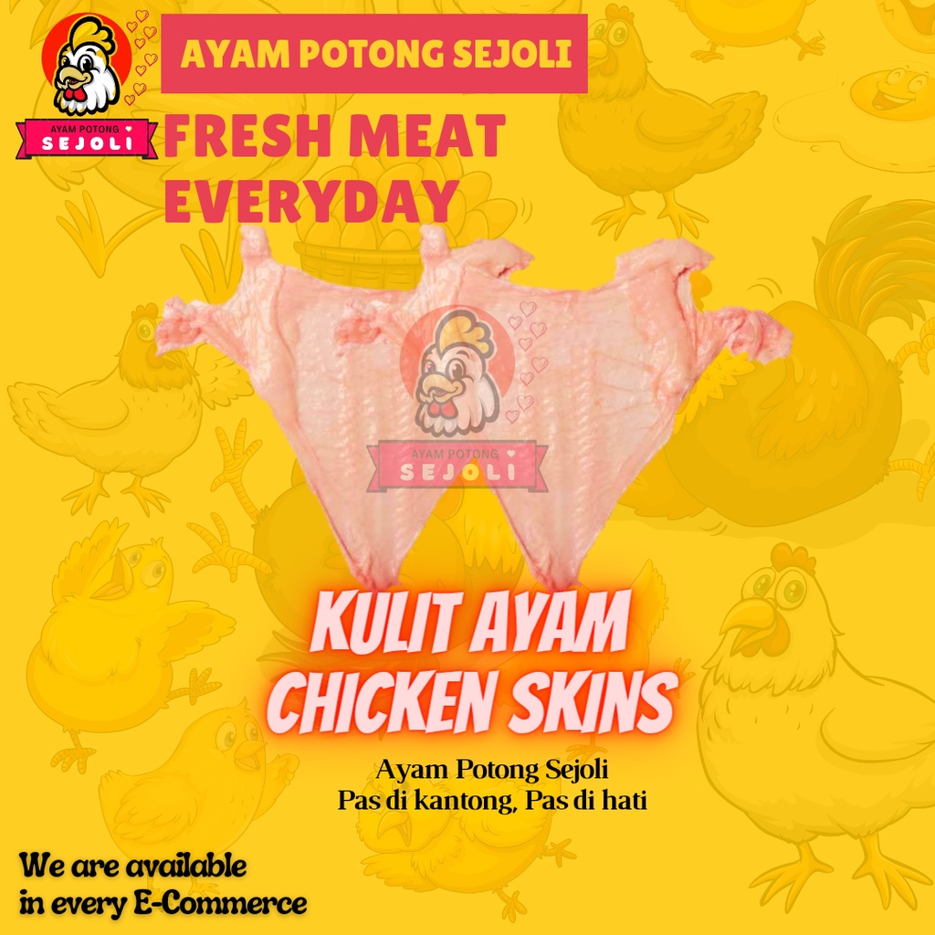 

Kulit Ayam boiler 1kg negeri Fresh/Frozen premium Chicken Skins