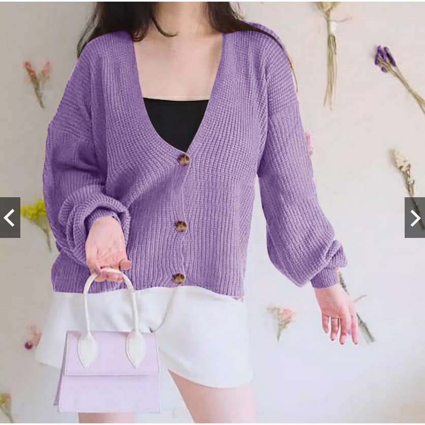 BEFAST - ZEC Cardigan JELLSA / Fista Cardy Rajut / Cardigan Wanita Kekiniaan / Cardigan Rajut Polos / Outer Banyak Warna / OOTD Wanita Hits