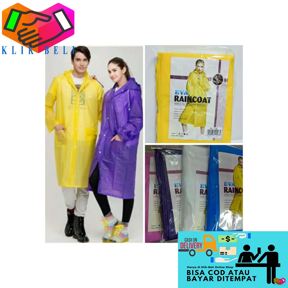 EVA Jas Hujan Ponco Dewasa Poncho Raincoat Lightweight