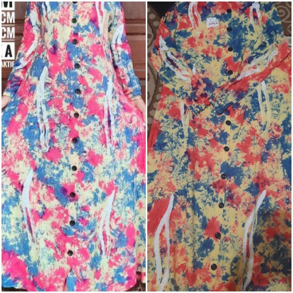 Gamis Kancing Slim Twill Ori By Batik Aura Jaya