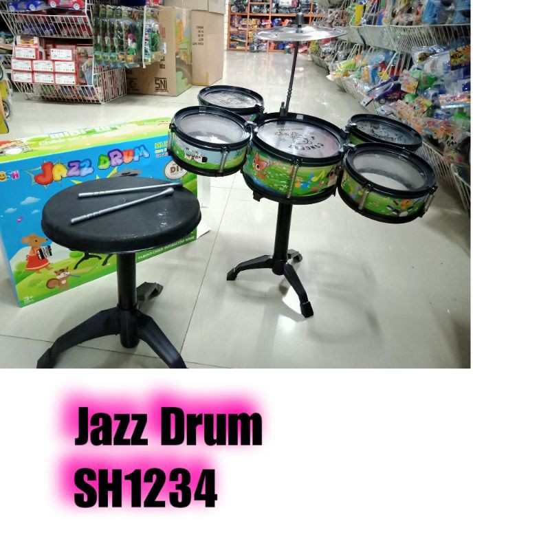 SH 1234 - Mainan Jazz Drum anak plus kursi SH1234