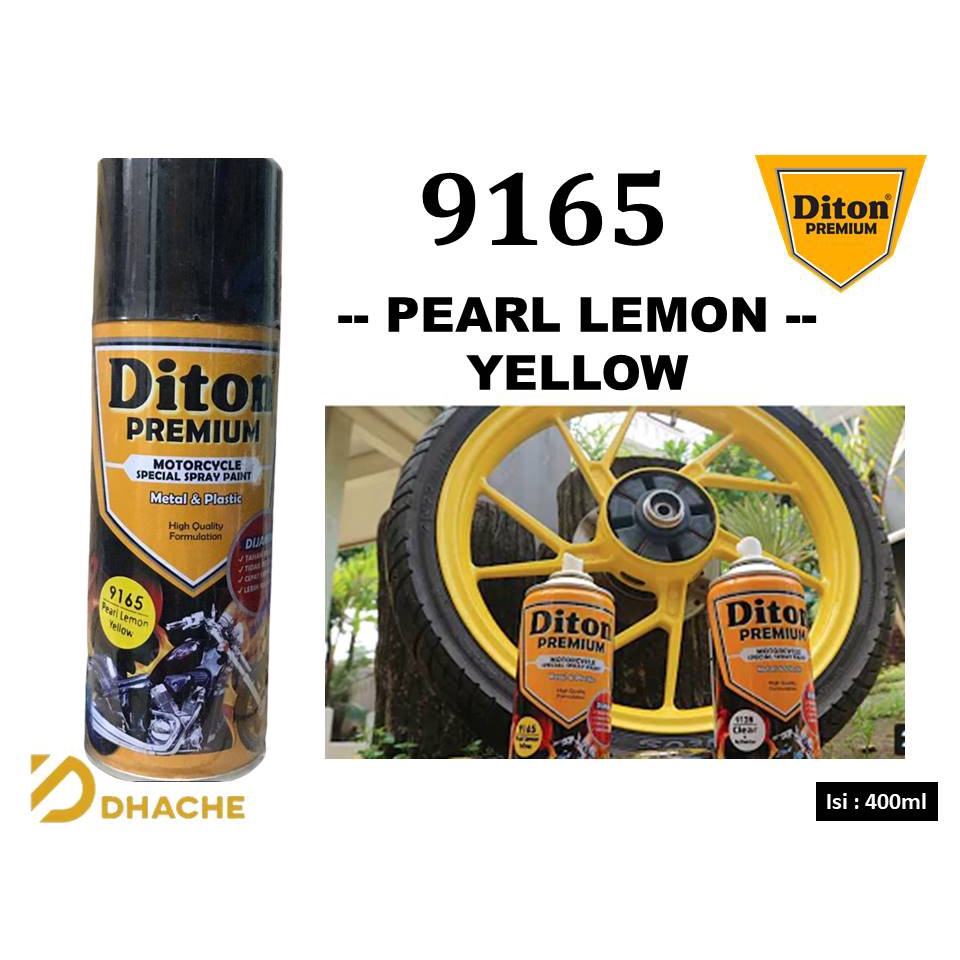 Cat Pilox Diton Premium 9165 Pearl Lemon Yellow Kuning Lemon Mutiara 400cc pilok sepeda motor mobil