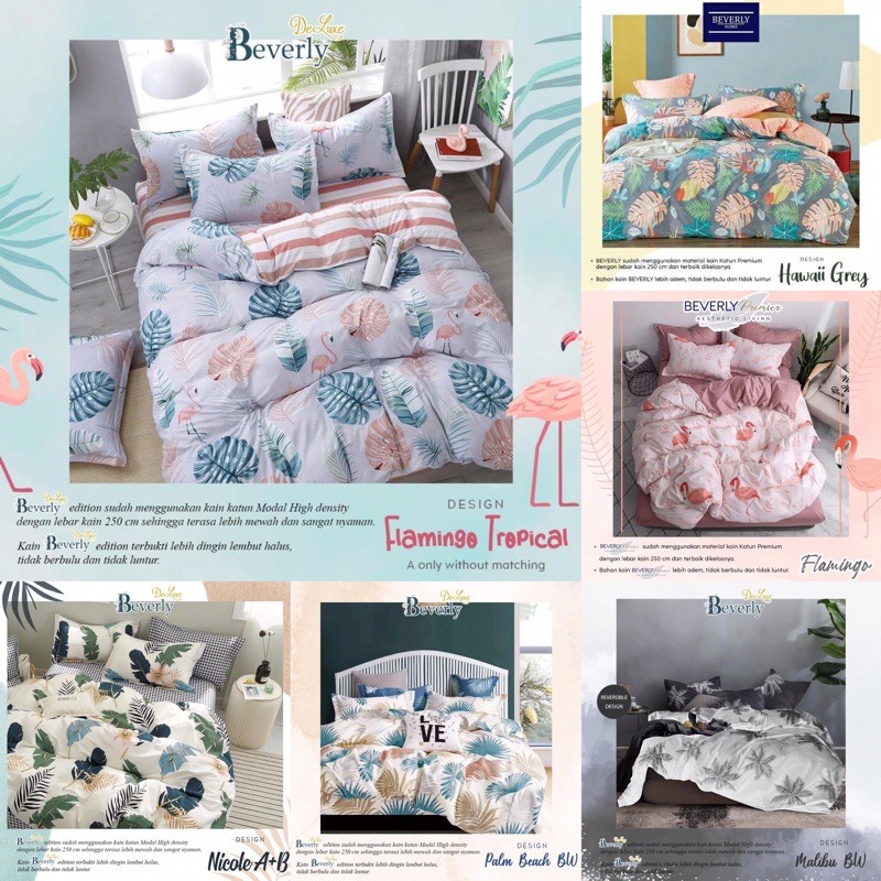 Sprei aesthetic / Sprei Floral / Sprei Flamingo / Bed set aesthetic / Bedcover aesthetic / Bedcover