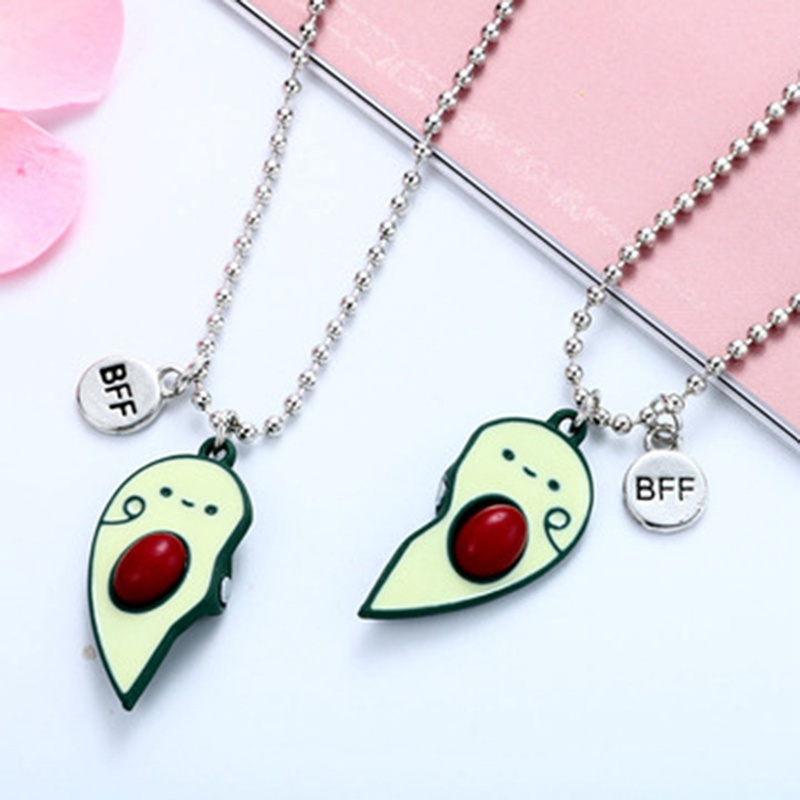 Fancyqube 2pcs Kalung Magnet Bentuk Buah Untuk Pasangan