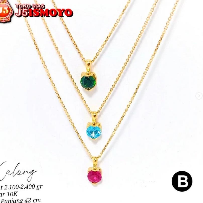 Bagus Banget.. Kalung Emas Gemstone Terbaru J5 Ismoyo