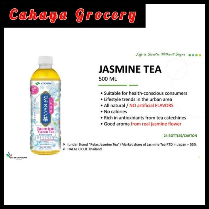 

DISKON TERBATAS !!! ITO EN JASMINE GREEN TEA UNSWEETENED 500ML X 24 BTL TERLARIS