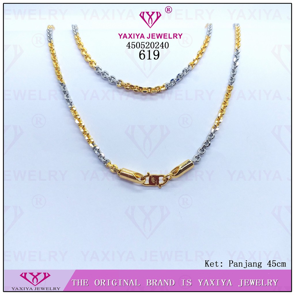 

Kalung Rantai Nuri Kombinasi Perhiasan Imitasi Gold Yaxiya Jewelry 619