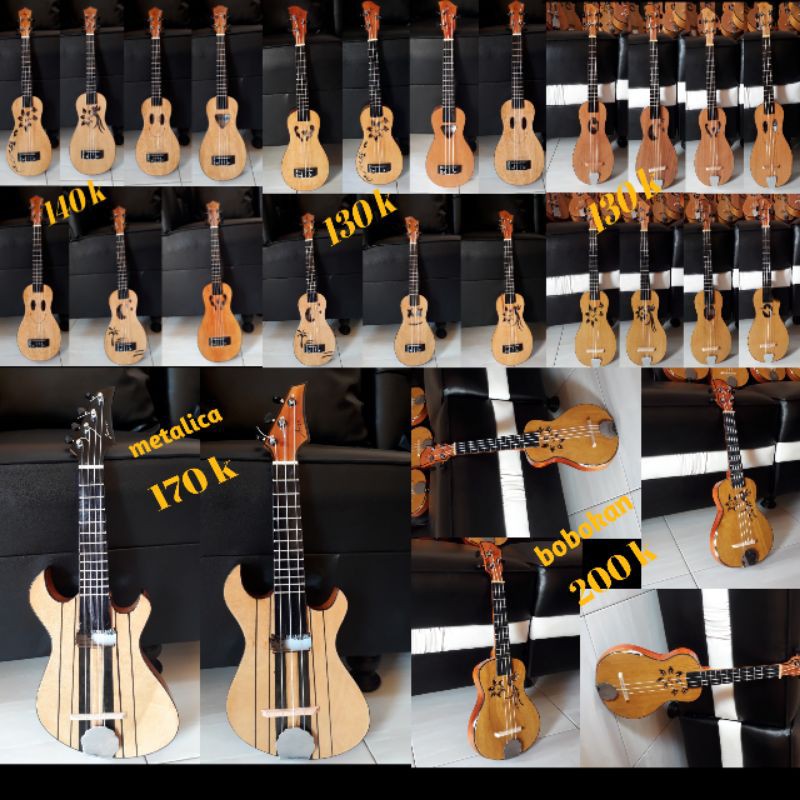 UKULELE PARE SOPRANO METALICA SENAR 3 DAN 4 MURAH