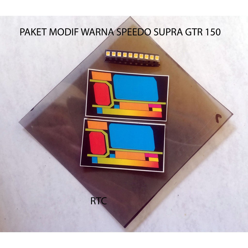 PAKET BAHAN MODIF WARNA SPEEDOMETER SUPRA GTR 150 - DECAL STIKER SPIDOMETER - POLARIZER polariser po