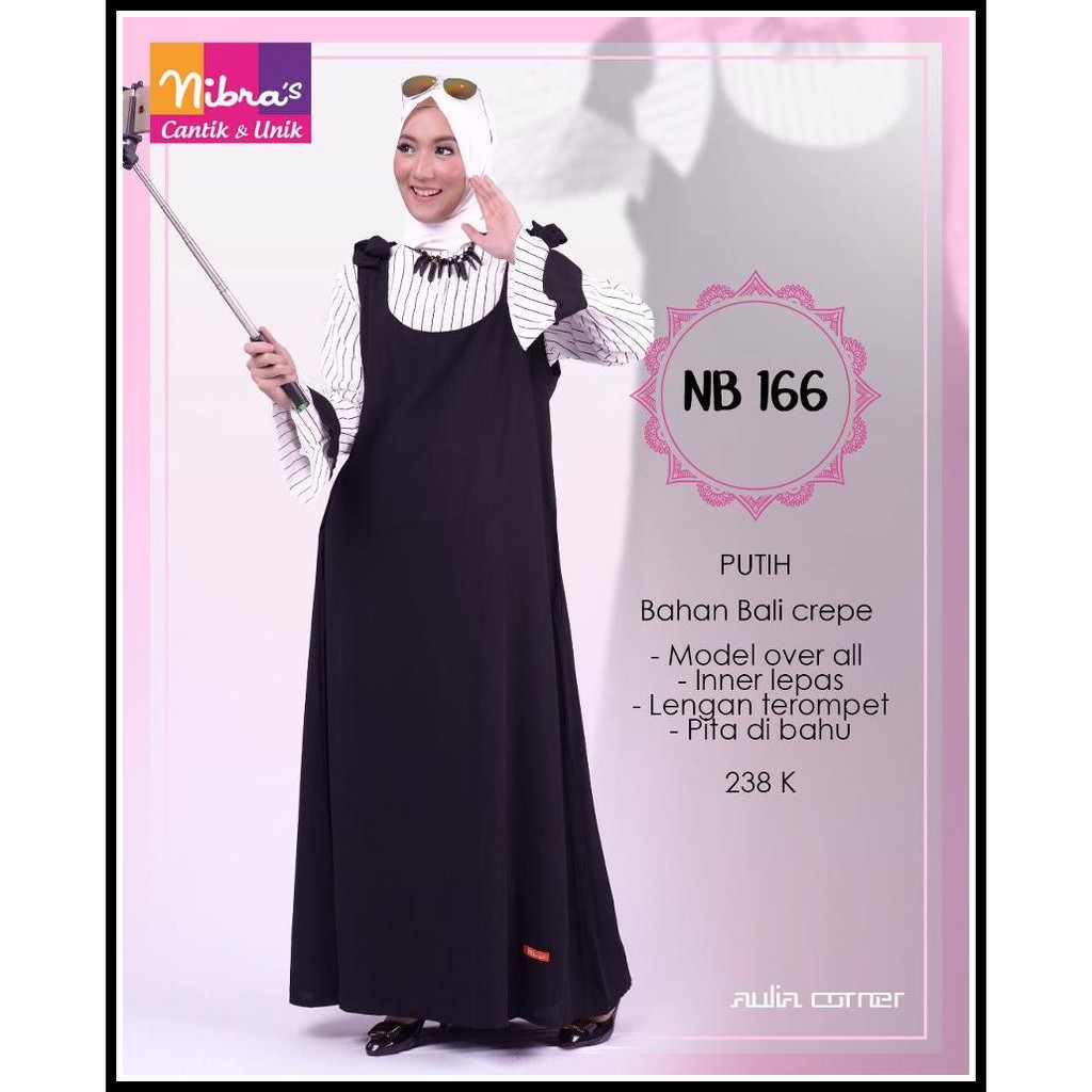 Baju Gamis Model Sekarang Nibras NB 166 Putih Baju Wanita Terbaru Model Gamis Terbaru
