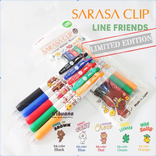 

Pulpen Gel Sarasa Clip Line Limited Edition 0.5 mm set isi 5