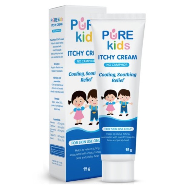 PURE KIDS Itchy Cream Baby 15gr Meredakan Kulit Gatal Perih Gigitan Serangga Non Alergi