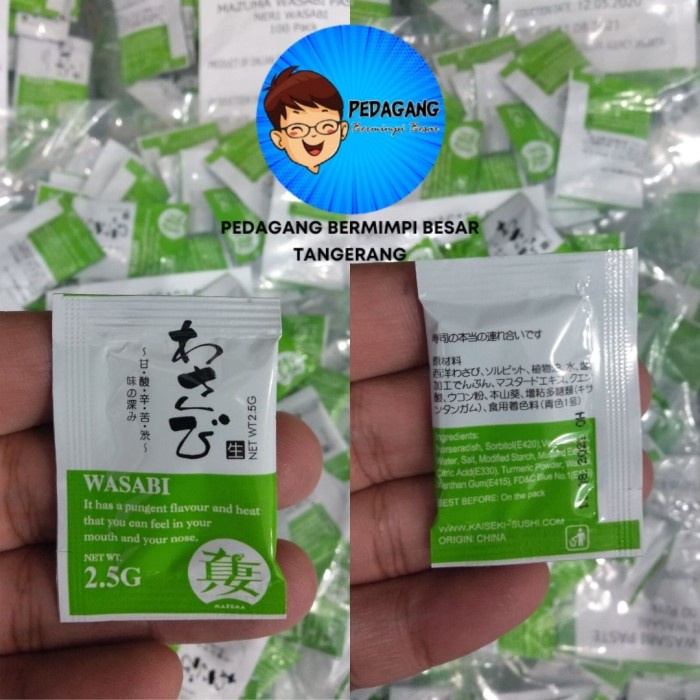 

sambal-aneka- wasabi sachet 2.5gr / mazuma wasabi paste neri wasabi / wasabi sachet -aneka-sambal.