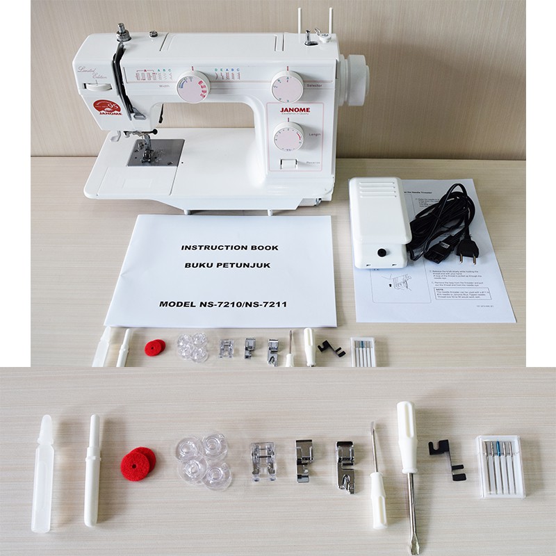 JANOME 7210 - Mesin Jahit Janome NS 7210 (Semi Portable)