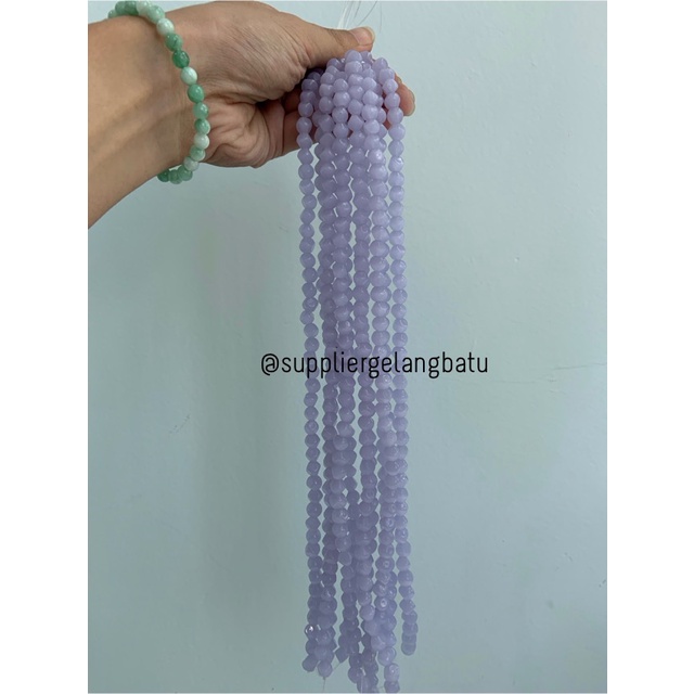 batu faceted hexagon Stone 8mm purple cat eyes ungu mata kucing jarong