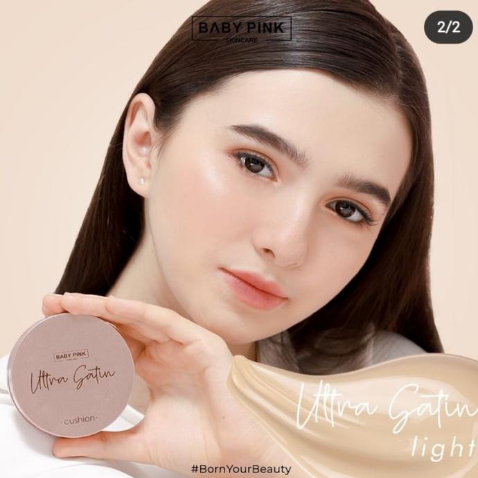 Jual Babypink Skincare Bedak Cushion Baby Pink Ultra Satin Terlaris Wanita-SHADE LIGHT