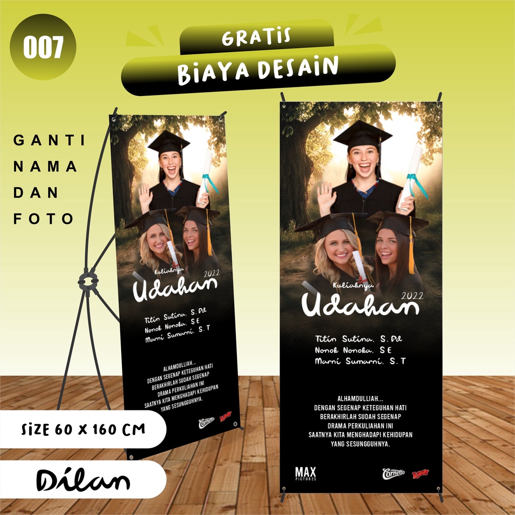 Paket X Banner Wisuda Tema Film Dilan
