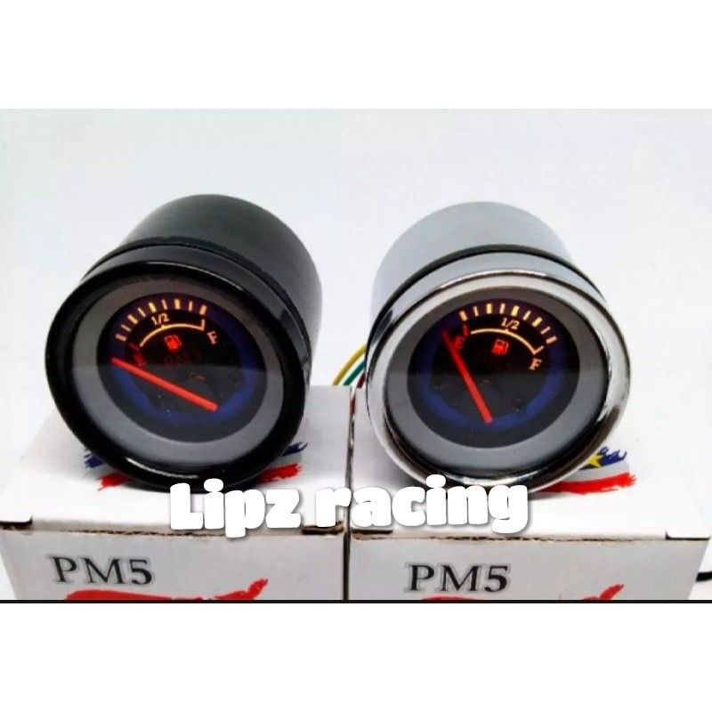 Speedometer amper bensin led jarum/ Fuel meter bensin analog led body crome