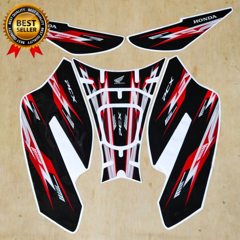 Sidepad Tankpad Timbul PCX 150 motif terbaru variasi elastis bening mengkilap
