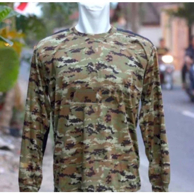 kaos loreng Kostrad lengan panjang/baju pdl lengan panjang