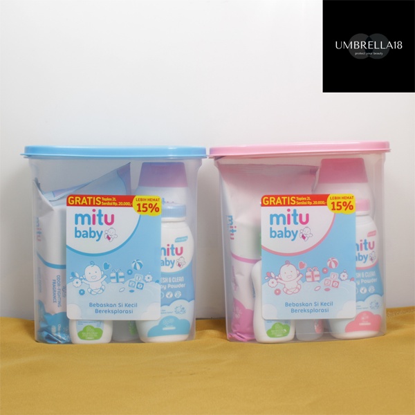[PAKET BAYI | 5IN1 + TOPLES 2L] [BPOM] MITU Baby Special Pack GIFT SET Bayi | Paket Hadiah Bayi 5in1 | Shampoo Body Wash 200ml_Cerianti