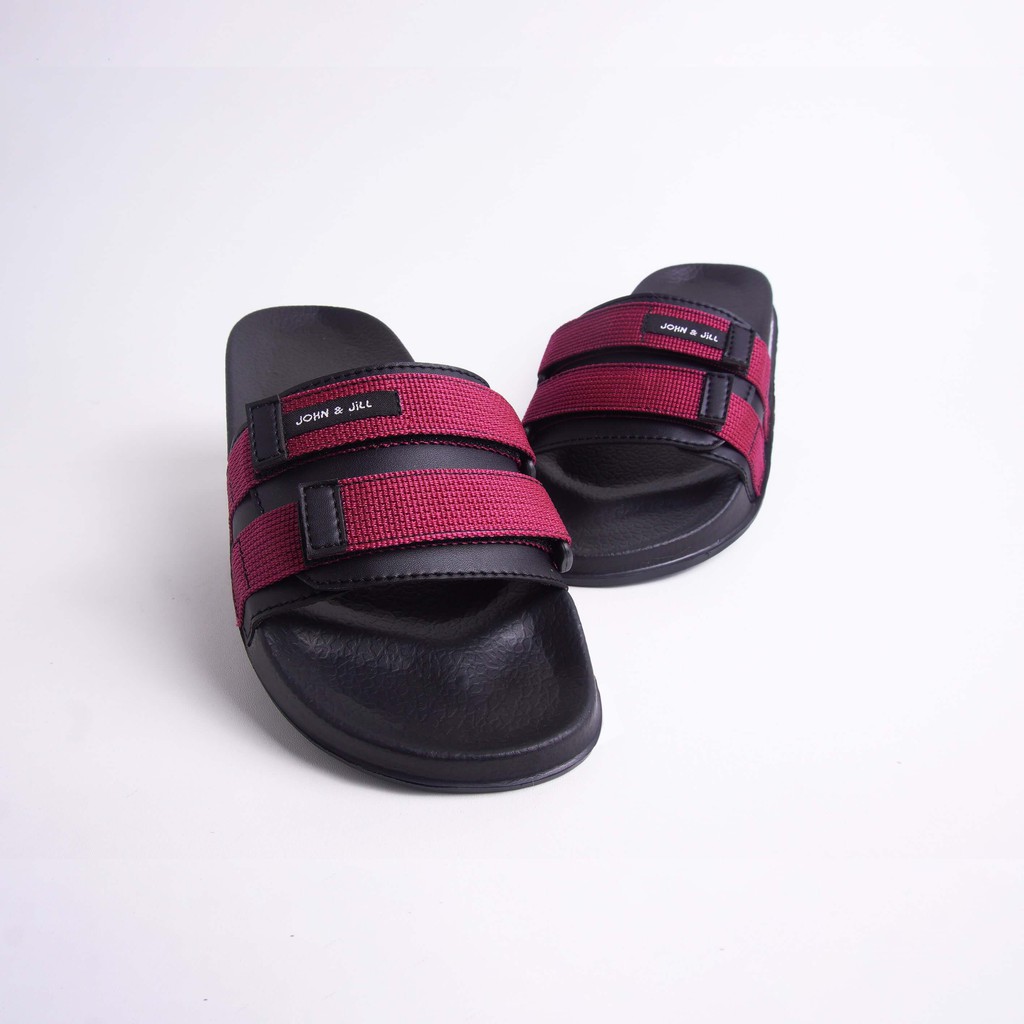 John&amp;Jill Velcra Sandal Maroon